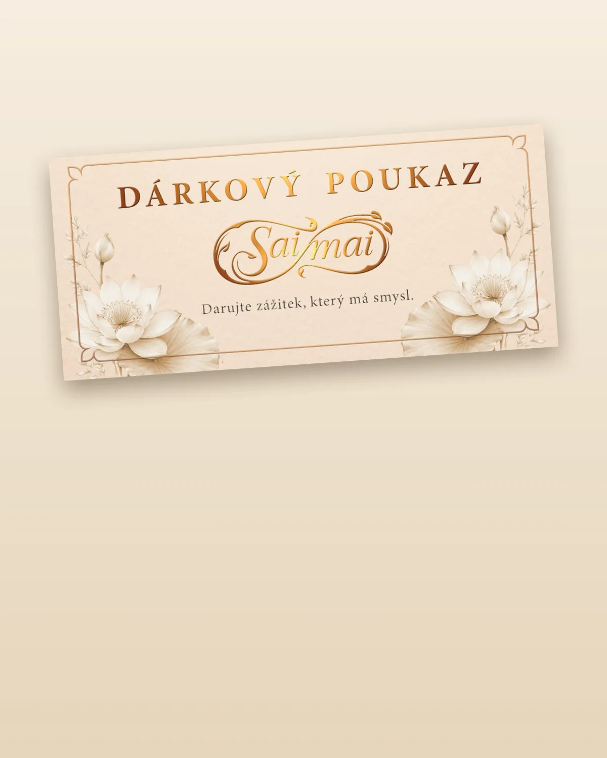 Tištěný dárkový poukaz Sai Mai